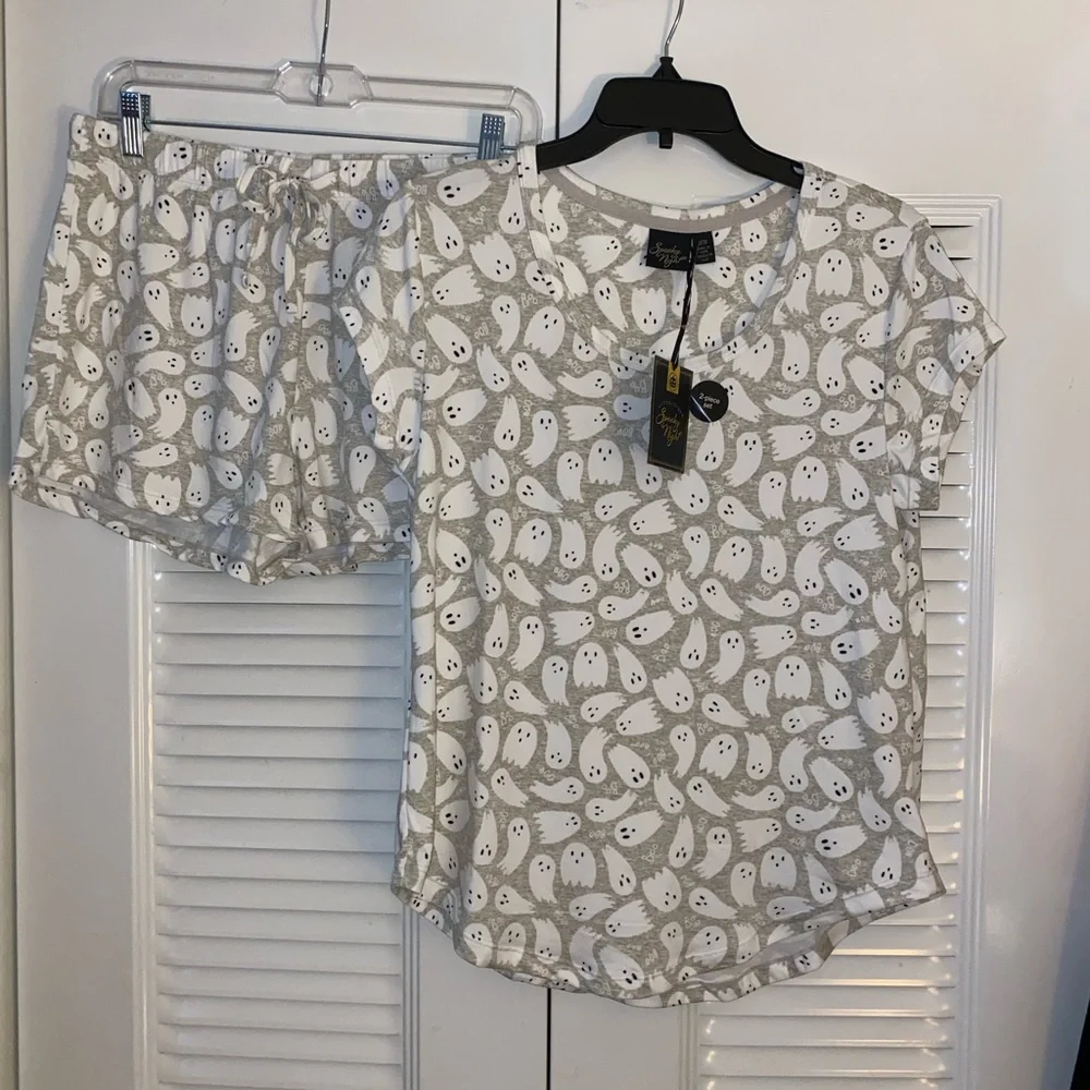 Authentique Spooky Night 2pc Boo short pajama set